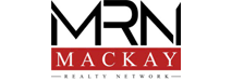 Logo of the best property management company, MRN Mackay Realty Network, featuring the acronym MRN in large black letters above the full name in red and black.