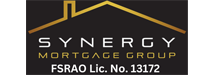 Logo for Synergy Mortgage Group featuring a stylized house graphic, the text "Synergy Mortgage Group," and "FSRAO Lic. No. 13172" on a sleek black background, capturing the essence of property management in Hamilton with its modern and professional design.