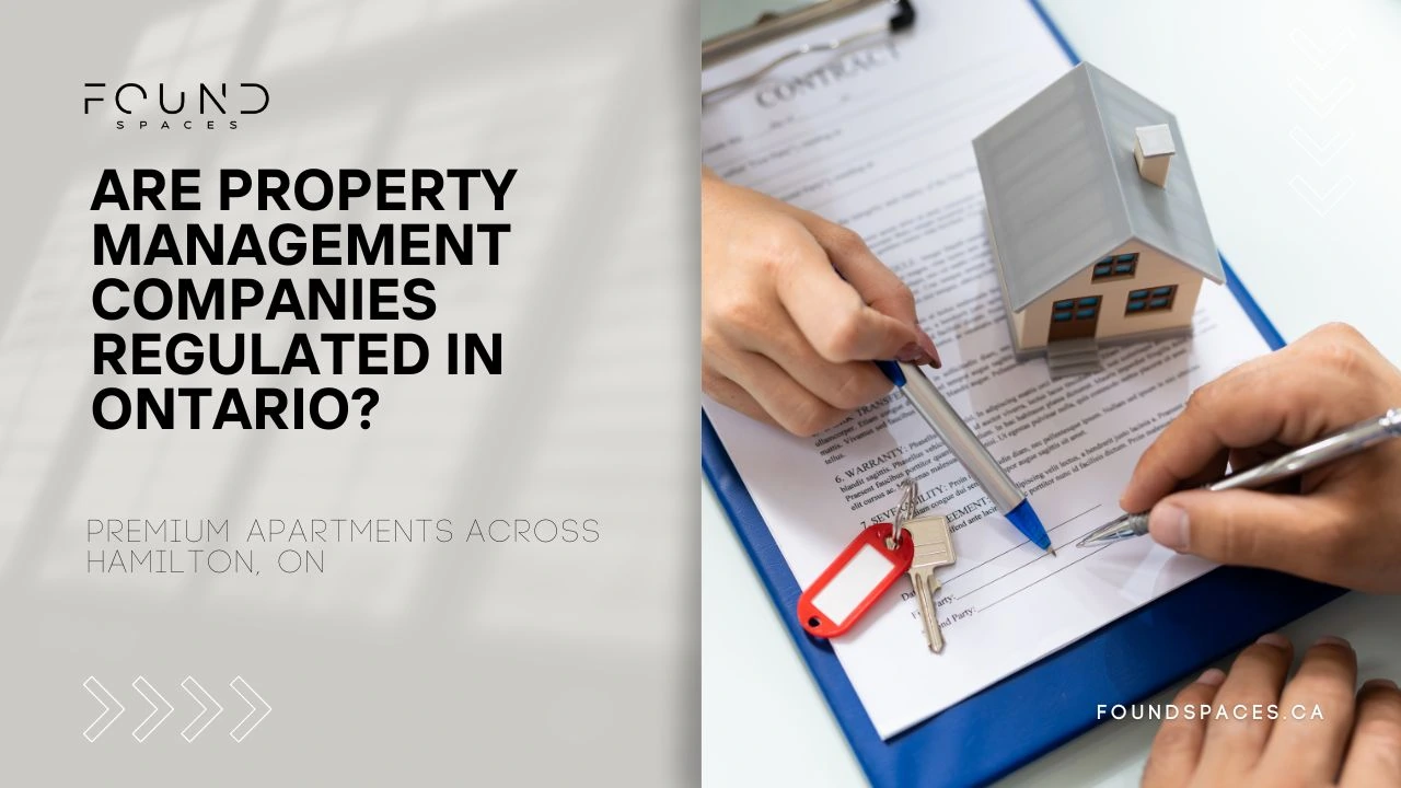 Are property management companies regulated in Ontario?