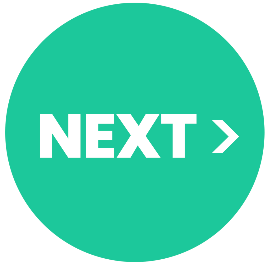 White text "next" with a right-pointing arrow on a green background, representing advancement in Property Management.