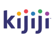 Logo of kijiji leasing services featuring the brand name in lowercase with five colorful dots above the letter 'i's and the 'j'.