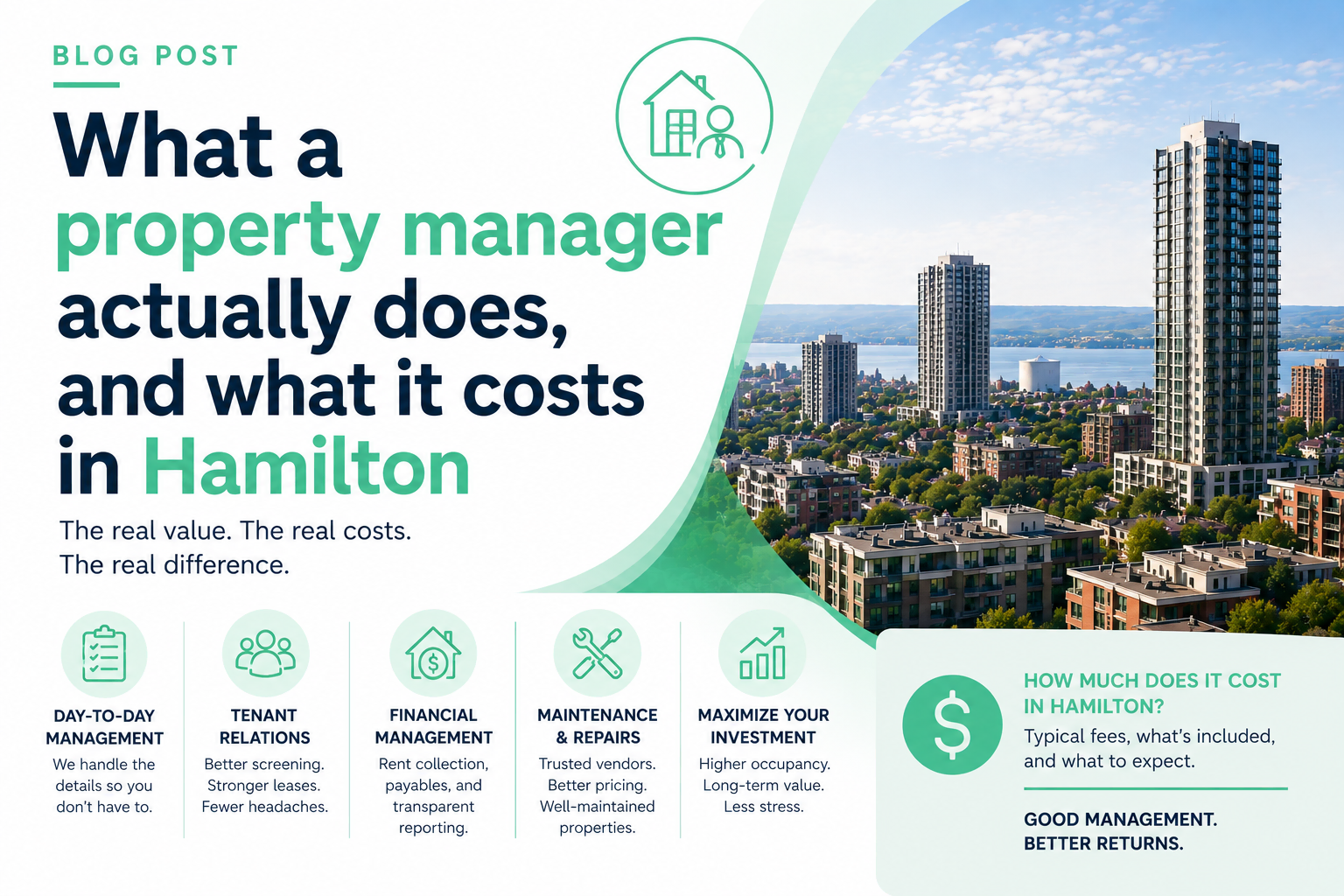 What a property manager actually does and what does it cost