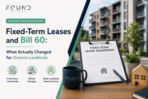 Fixed-term lease agreement illustrating Bill 60 changes for Ontario landlords, including updated rules for fixed-term residential tenancy agreements and lease renewals.