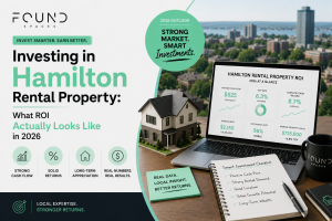 Hamilton rental property investment guide showing 2026 ROI, cash flow, cap rates, and rental property returns for Hamilton real estate investors.