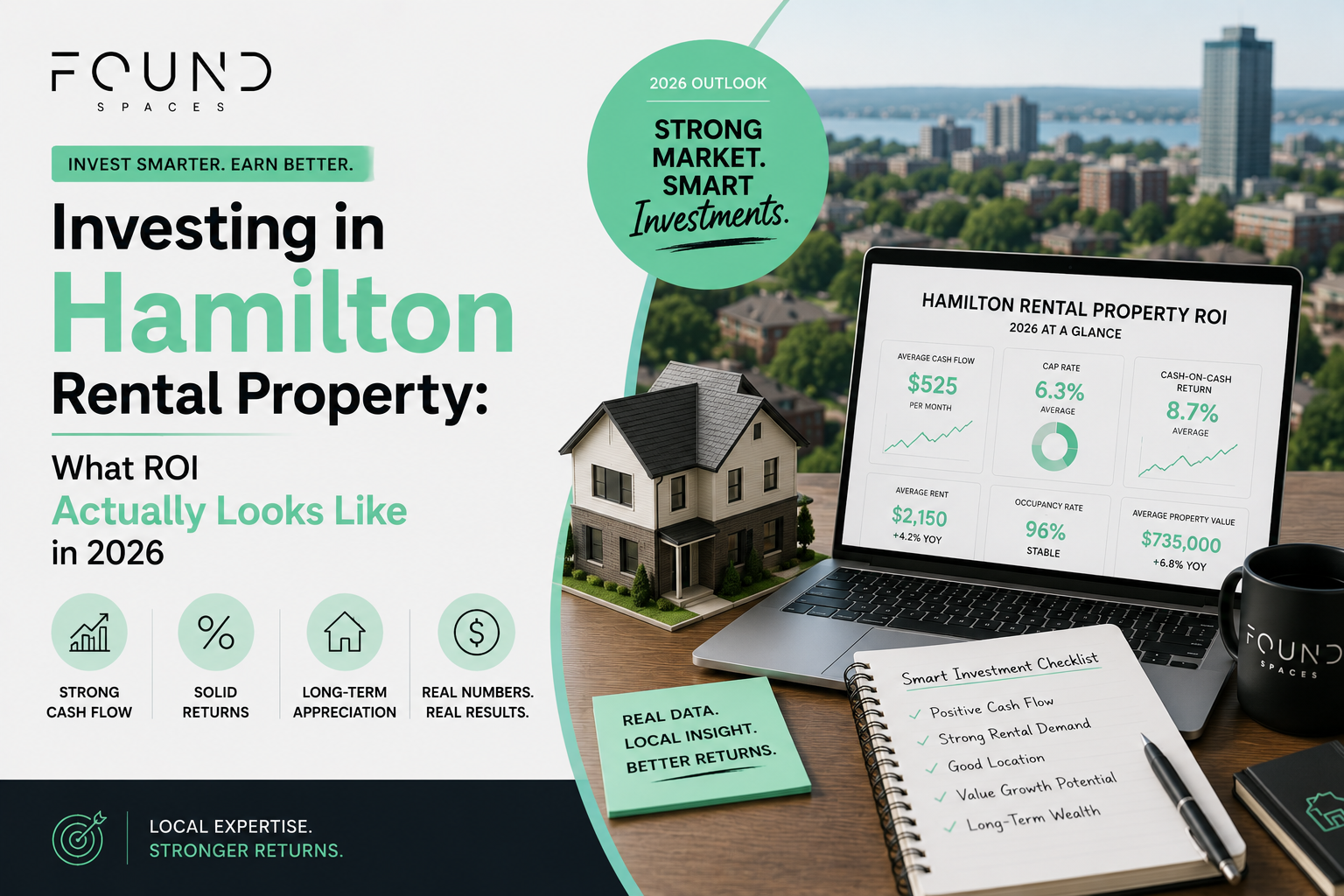 Hamilton rental property investment guide showing 2026 ROI, cash flow, cap rates, and rental property returns for Hamilton real estate investors.