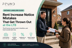Rent increase notice mistakes that get thrown out at the LTB — Found Spaces blog header