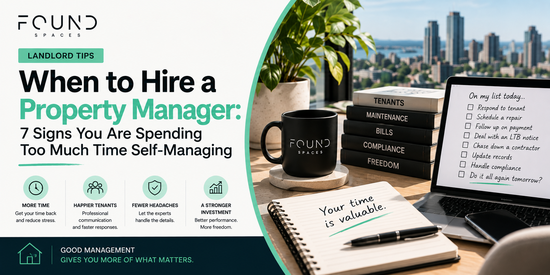 Hamilton landlord self-managing a rental property with a long list of tenant, maintenance, rent, and compliance tasks, illustrating when to hire a property manager.